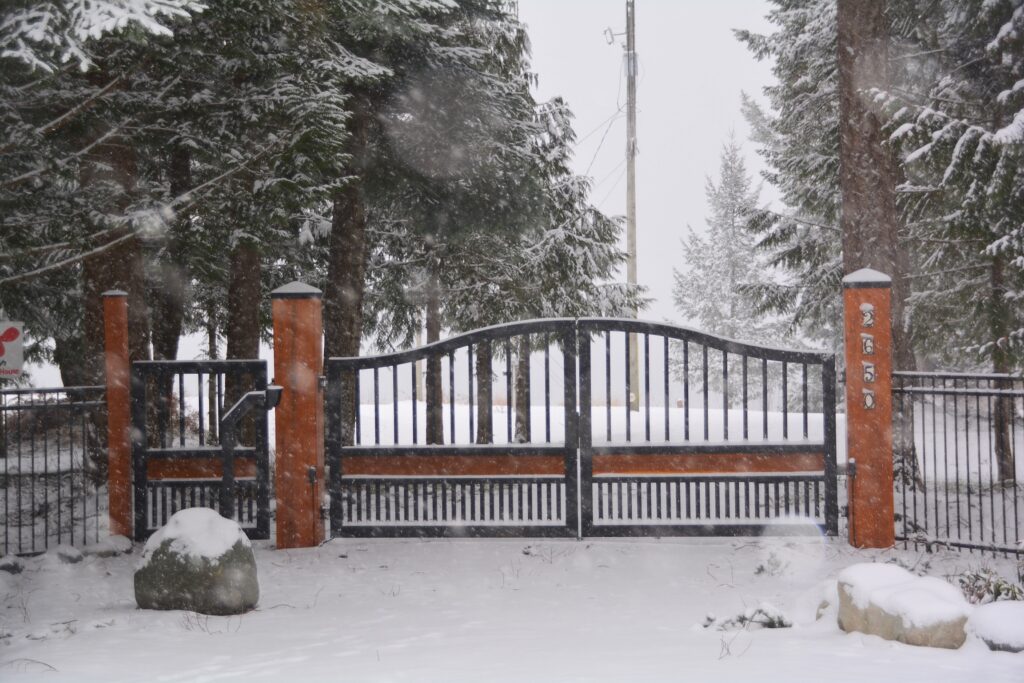 Snowy gate